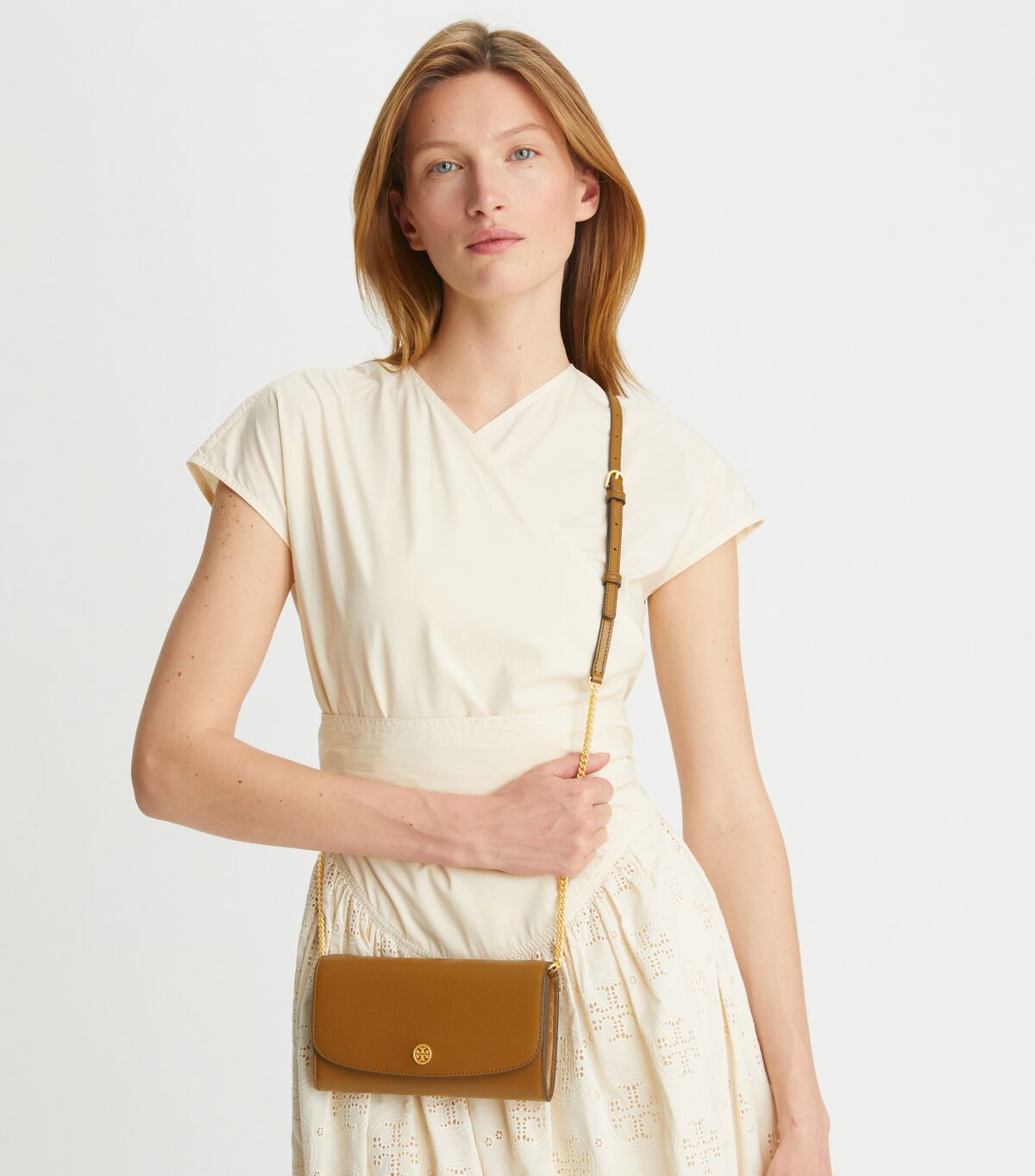 Tory Burch Brown Robinson Crossbody Bags