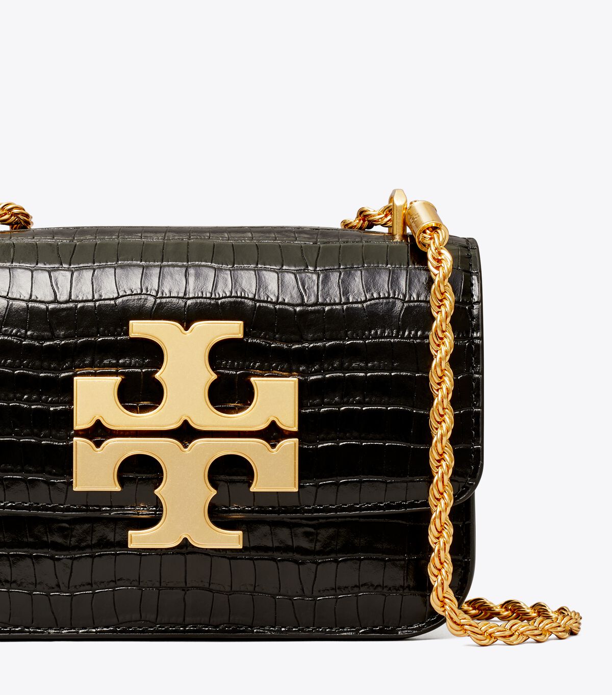 Tory Burch Black Small Eleanor Embossed Shoulder Bags