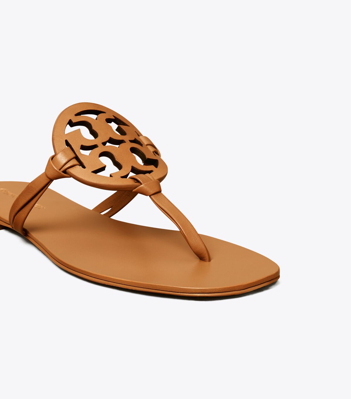 Tory Burch Brown Miller Square-toe Leather Sandals