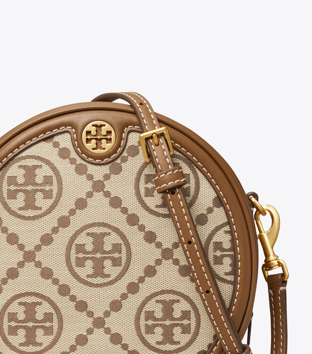 Tory Burch Brown T Monogram Jacquard Mini Bag