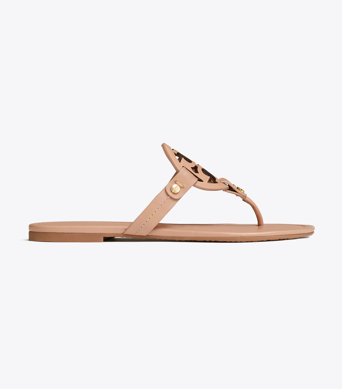 Tory Burch Brown Miller Leather Sandals