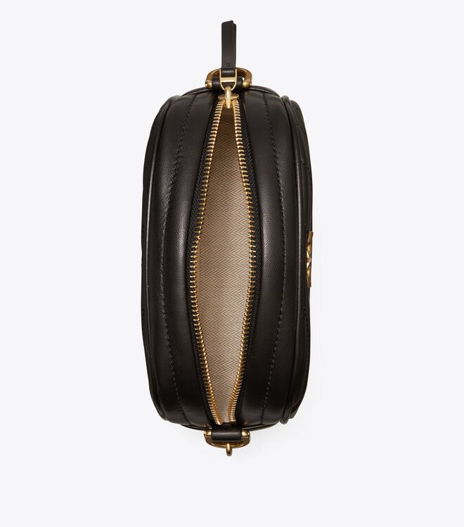 Tory Burch Black Kira Chevron Small Crossbody Bags