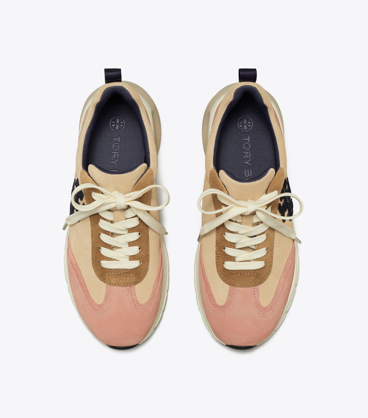 Tory Burch Brown / Blue / Pink Good Luck Sneakers