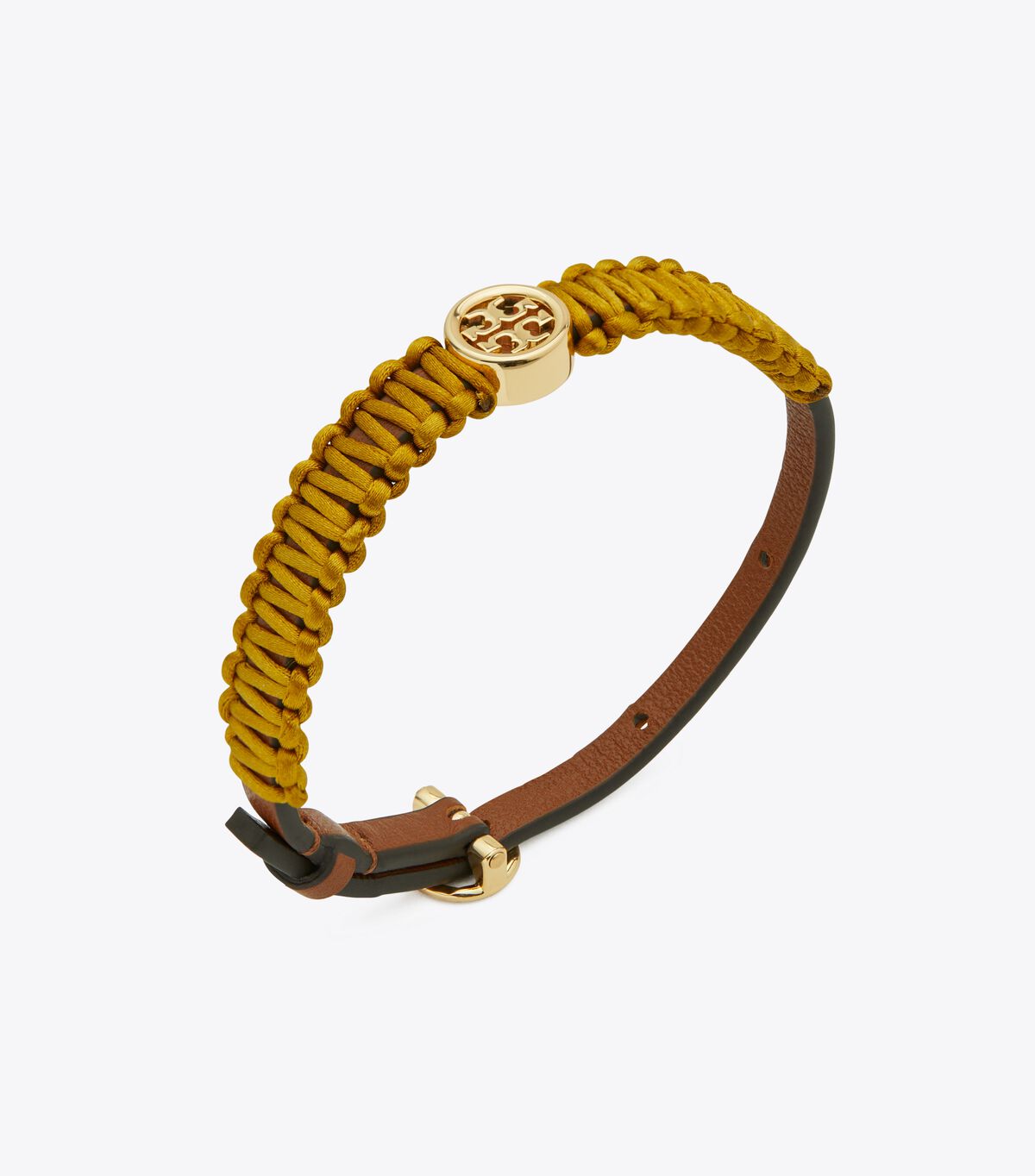 Tory Burch Gold / Yellow Miller Silk Leather Bracelet