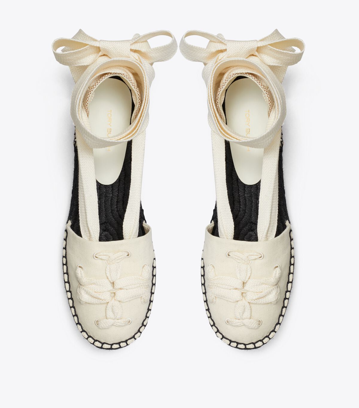 Tory Burch Beige Ribbon Espadrille