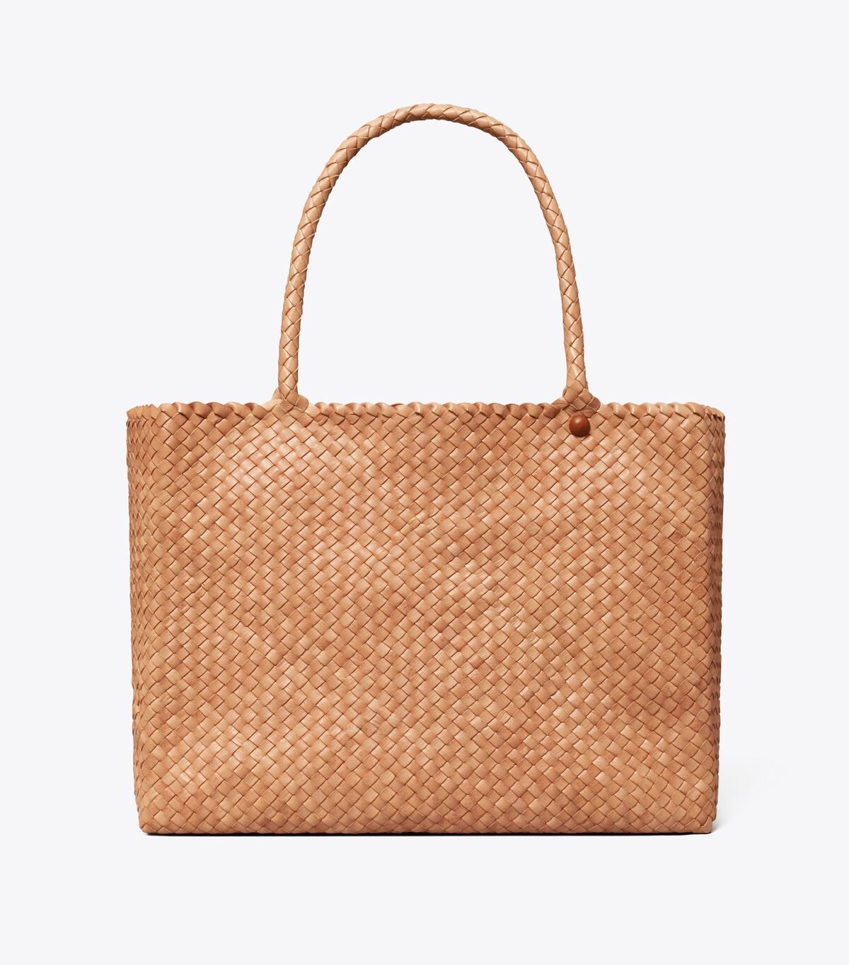 Tory Burch Beige Mcgraw Dragon Woven Tote Bags