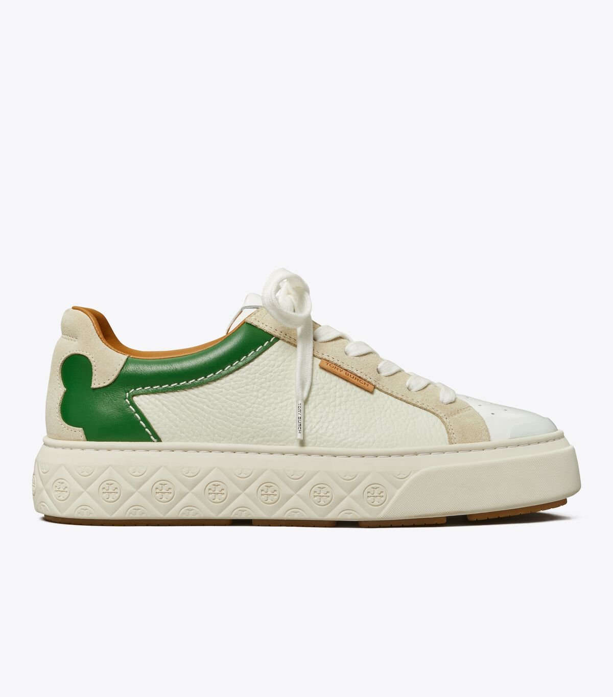 Tory Burch White / Cream / Green Ladybug Sneakers