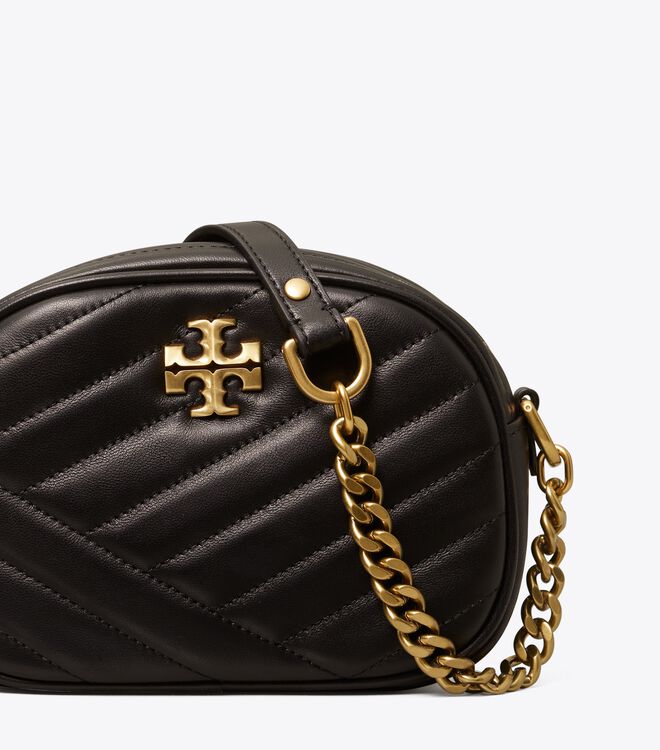 Tory Burch Black Kira Chevron Small Crossbody Bags