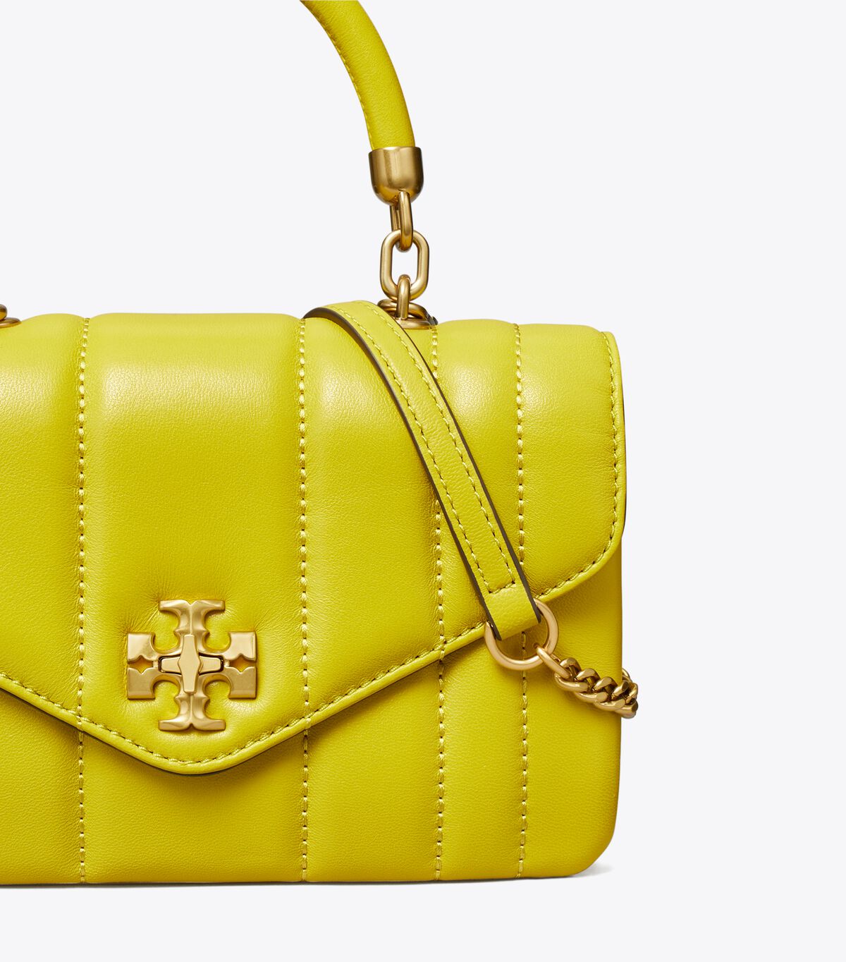 Tory Burch Yellow Green Mini Kira Satchel Bags