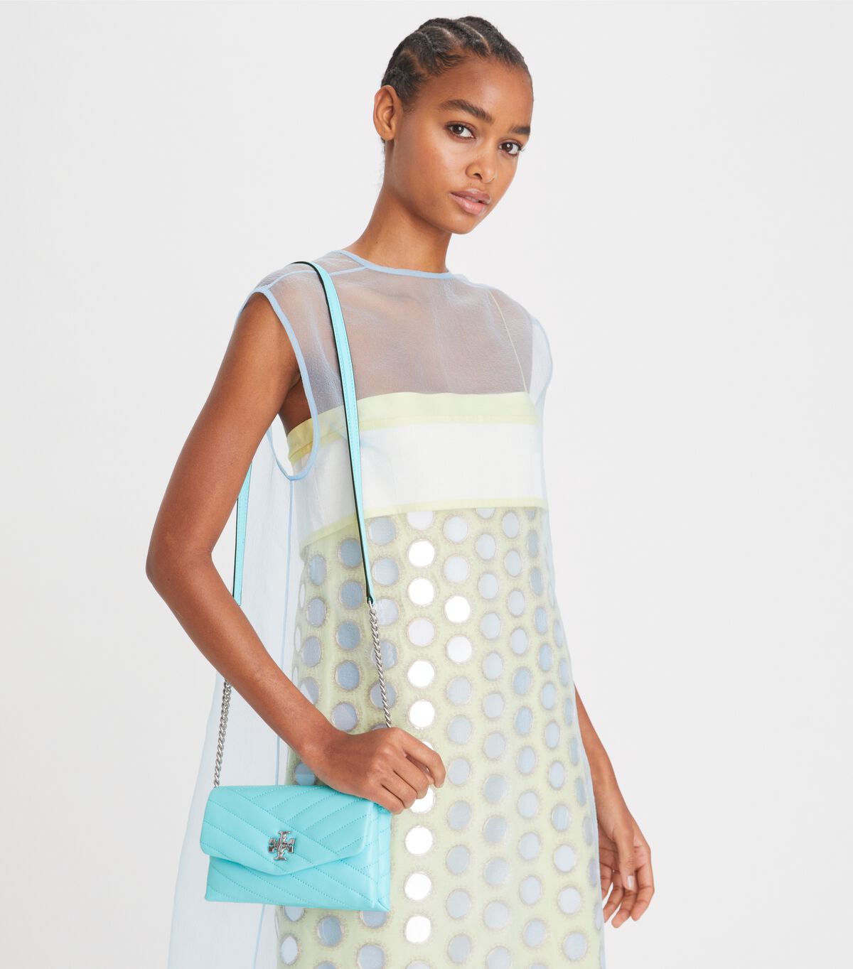 Tory Burch Azure Kira Chevron Crossbody Bags