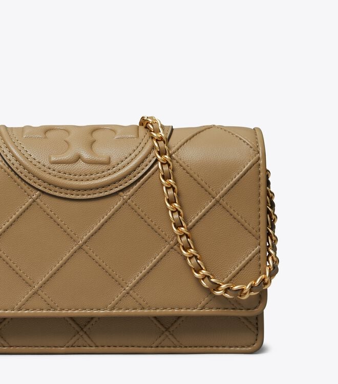 Tory Burch Khaki Fleming Soft Crossbody Bags