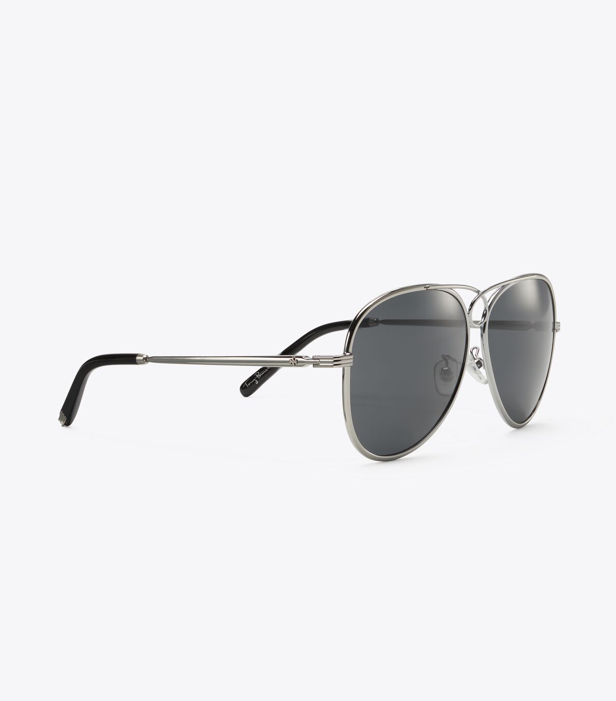 Tory Burch Silver Grey Gloria Pilot Sunglasses