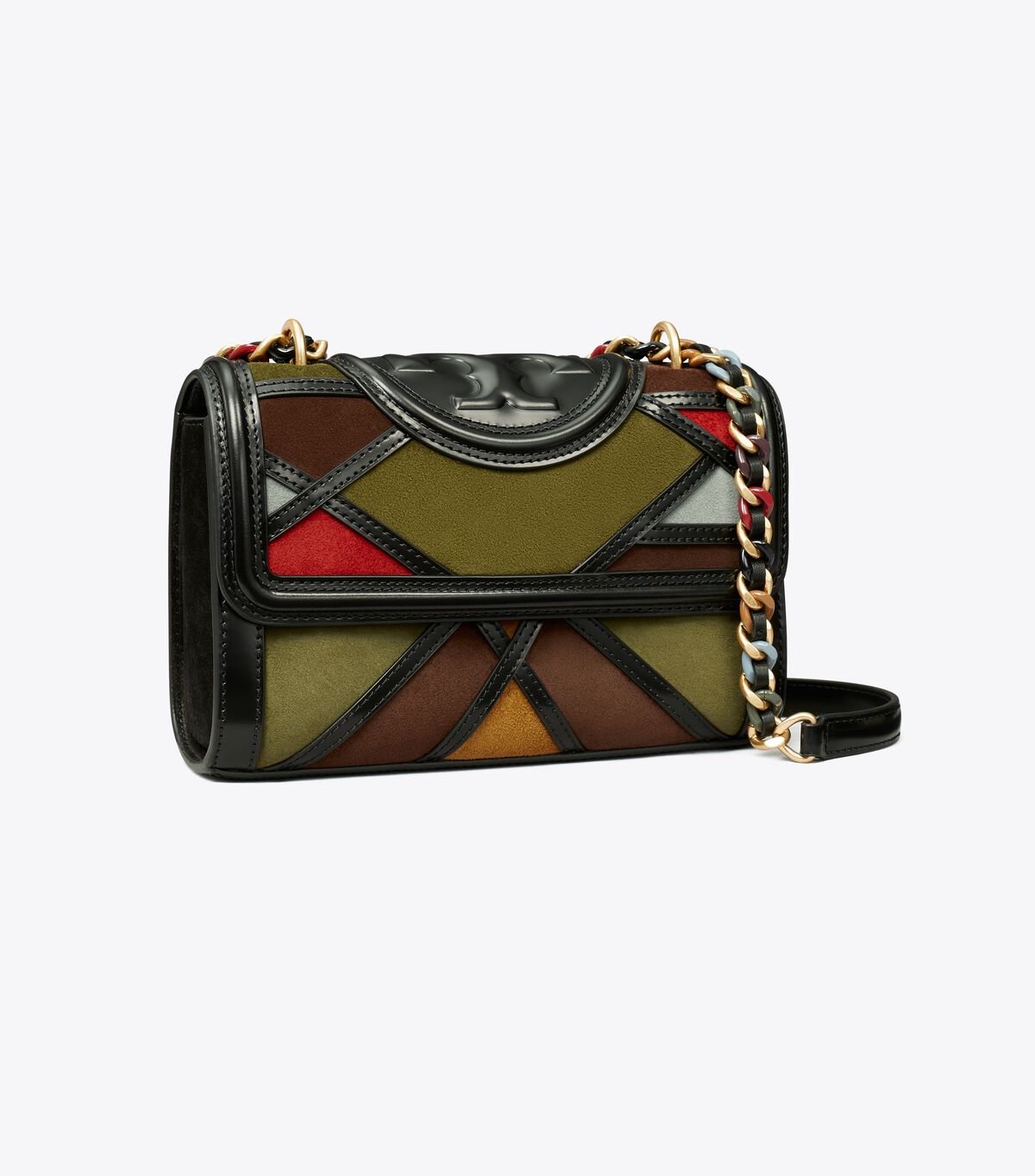 Tory Burch Multicolor Small Fleming Marquetry Convertible Shoulder Bags
