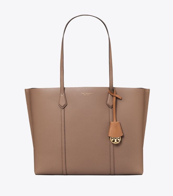Tory Burch Dark Brown Perry Tote Bags