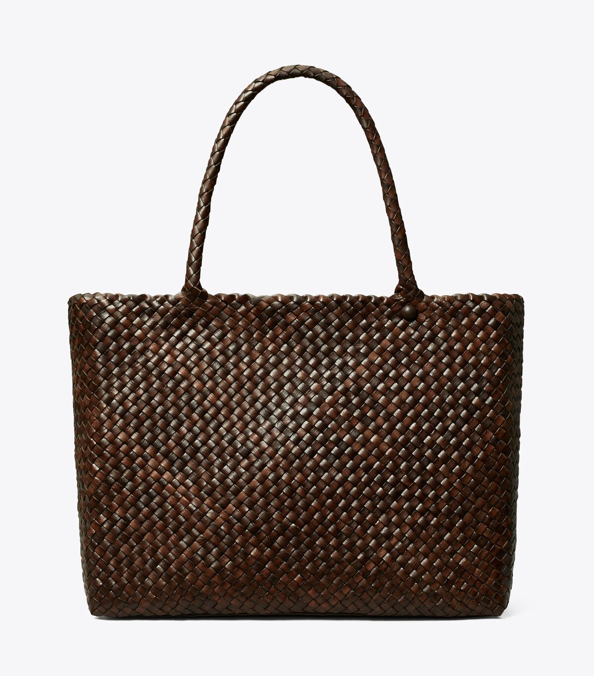 Tory Burch Chocolate Mcgraw Dragon Woven Tote Bags