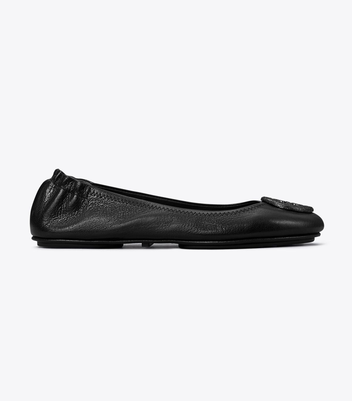 Tory Burch Black Minnie Travel Pavé Ballet Flats
