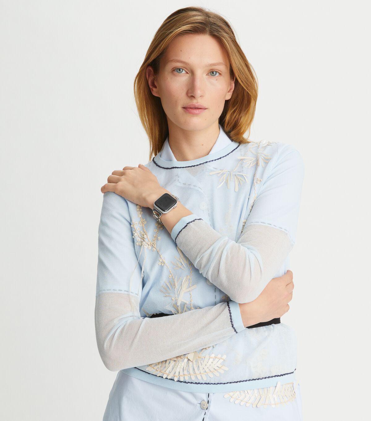 Tory Burch Gold Silver Double T Link Watches