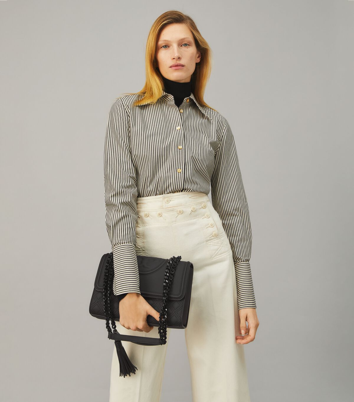 Tory Burch Black Fleming Matte Convertible Shoulder Bags