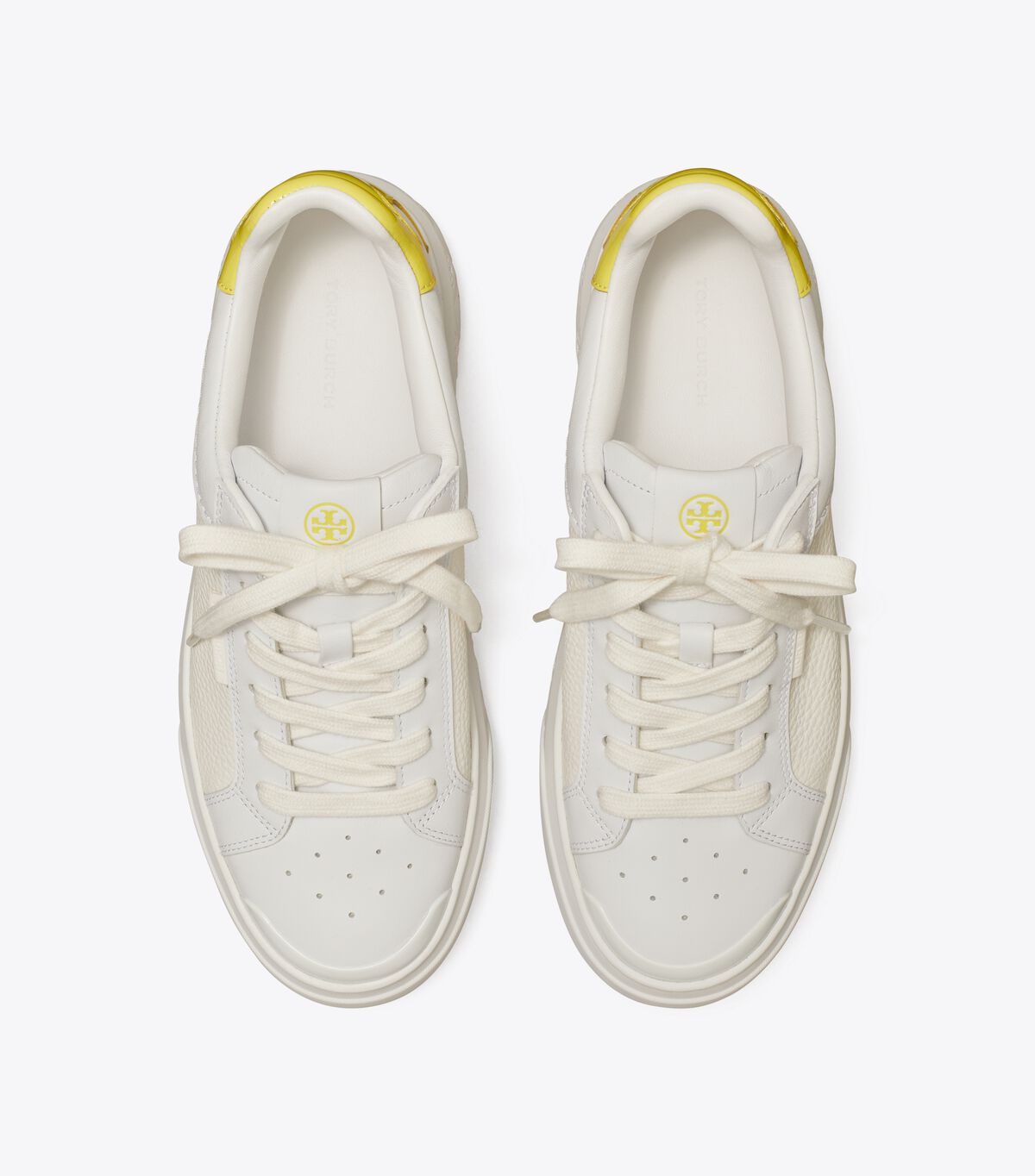 Tory Burch Titanium White / Yellow Ladybug Sneakers