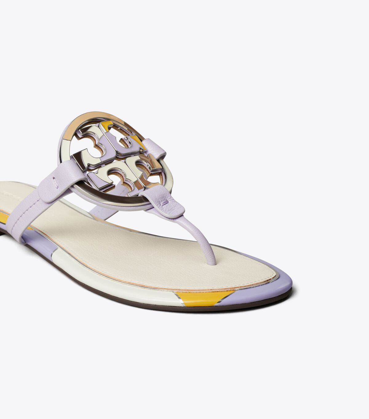 Tory Burch Light Purple Enamel Miller Sandals