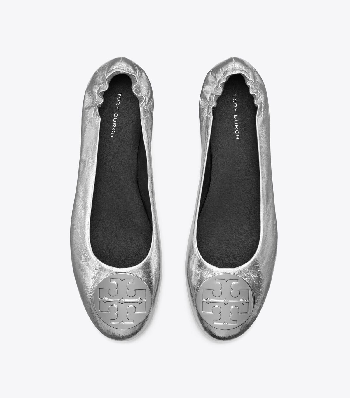 Tory Burch Silver Claire Ballet Flats