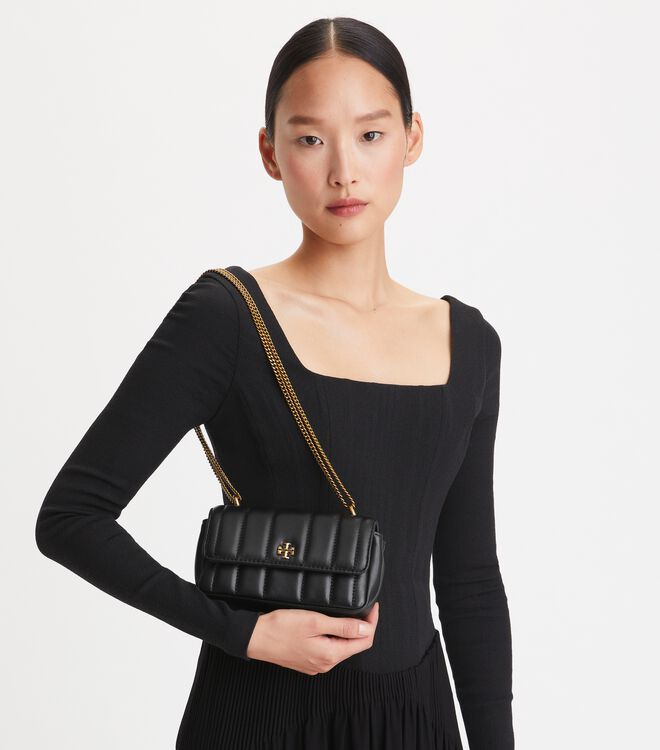 Tory Burch Black Mini Kira Flap Shoulder Bags