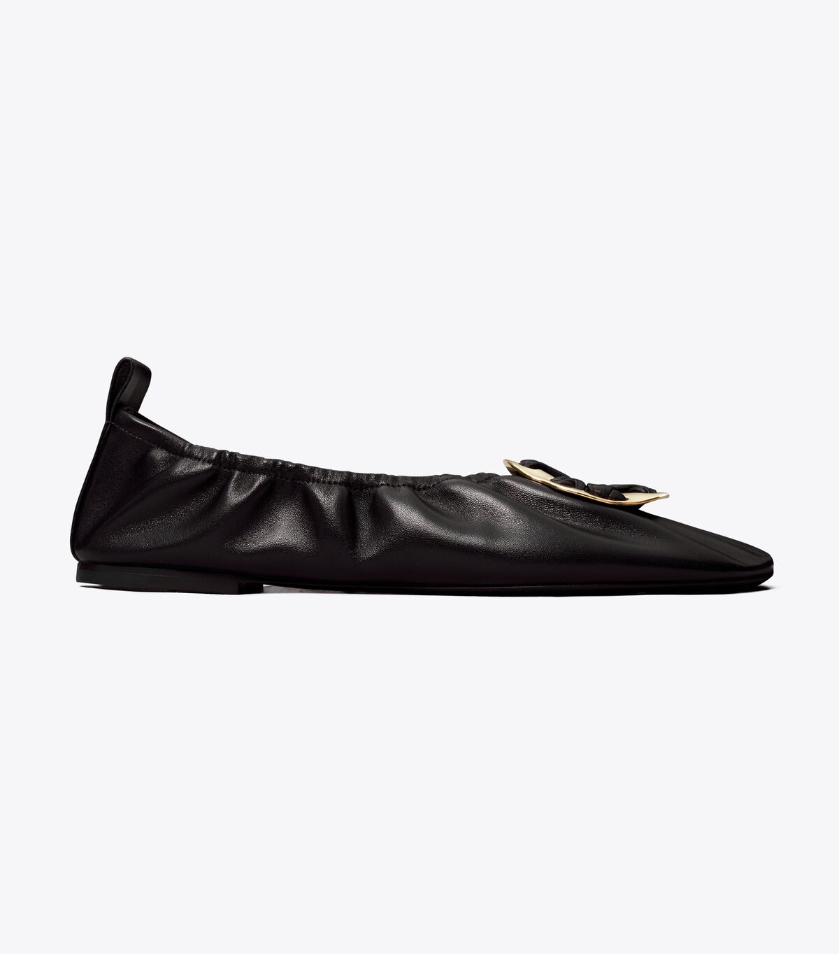 Tory Burch Black Woven Double T Ballet Flats