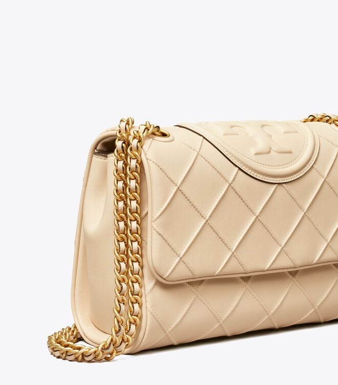 Tory Burch Cream Fleming Soft Convertible Shoulder Bags