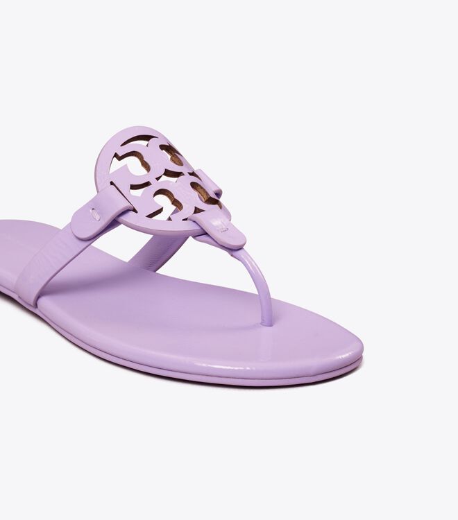 Tory Burch Lavender Miller Soft Patent Leather Sandals