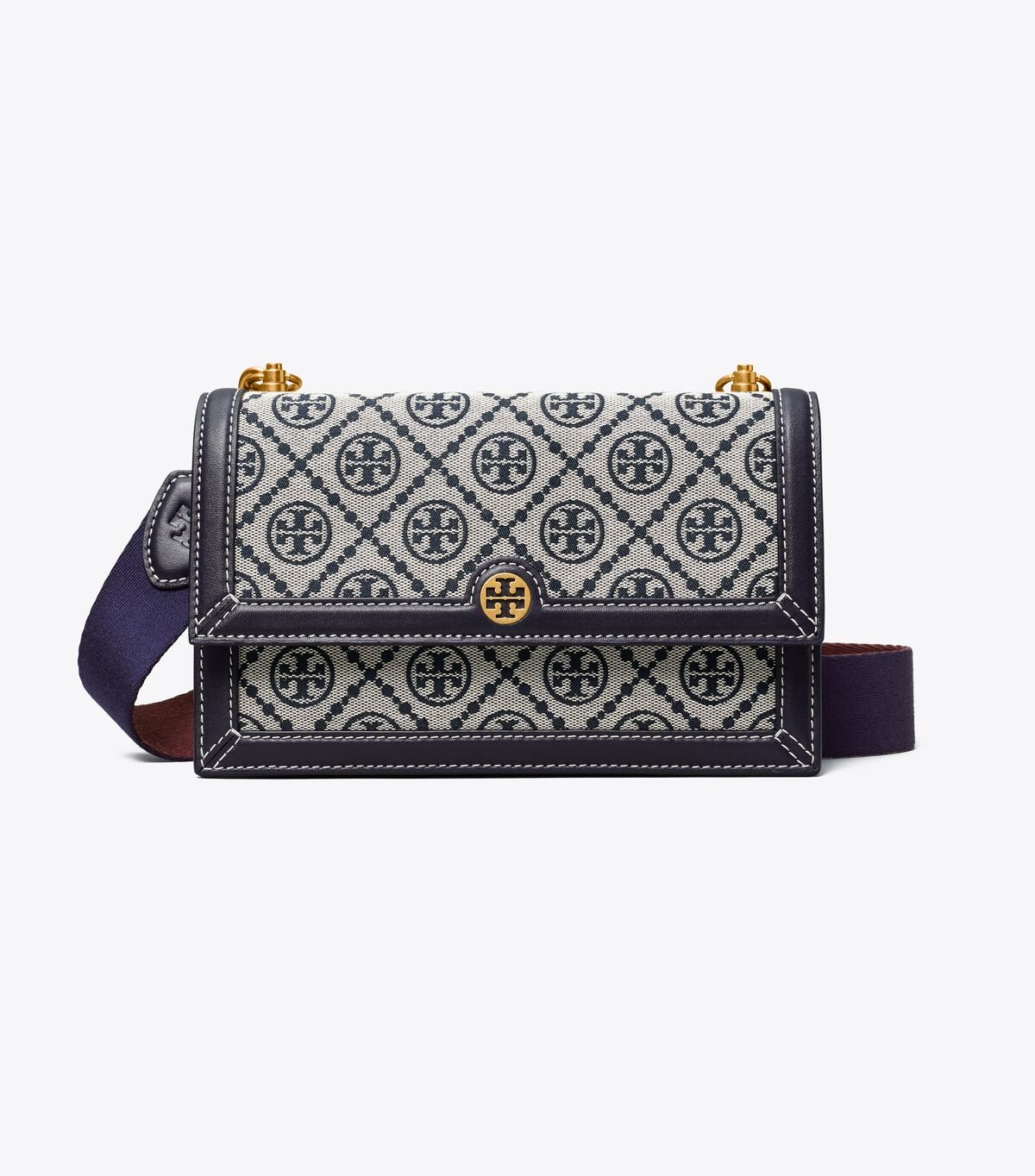 Tory Burch Navy Mini T Monogram Shoulder Bags