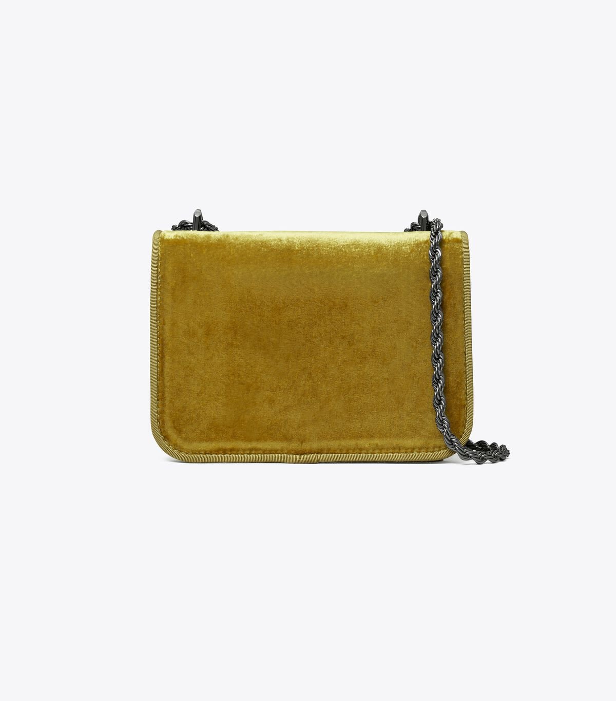 Tory Burch Dark Yellow Small Eleanor Velvet Shoulder Bags