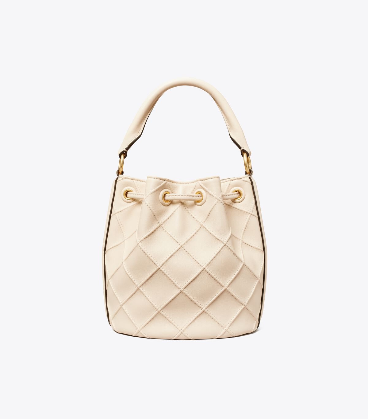 Tory Burch Cream Small Fleming Soft Bucket Bags