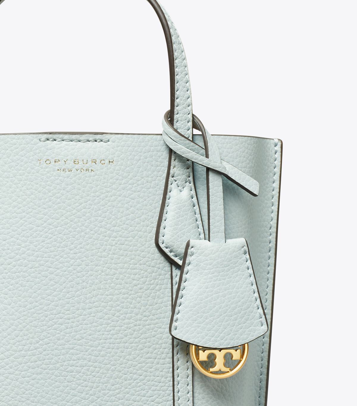 Tory Burch Turquoise / Grey Mini Perry Tote Bags