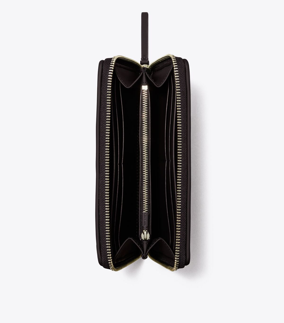 Tory Burch Black Fleming Soft Matte Zip Wallets