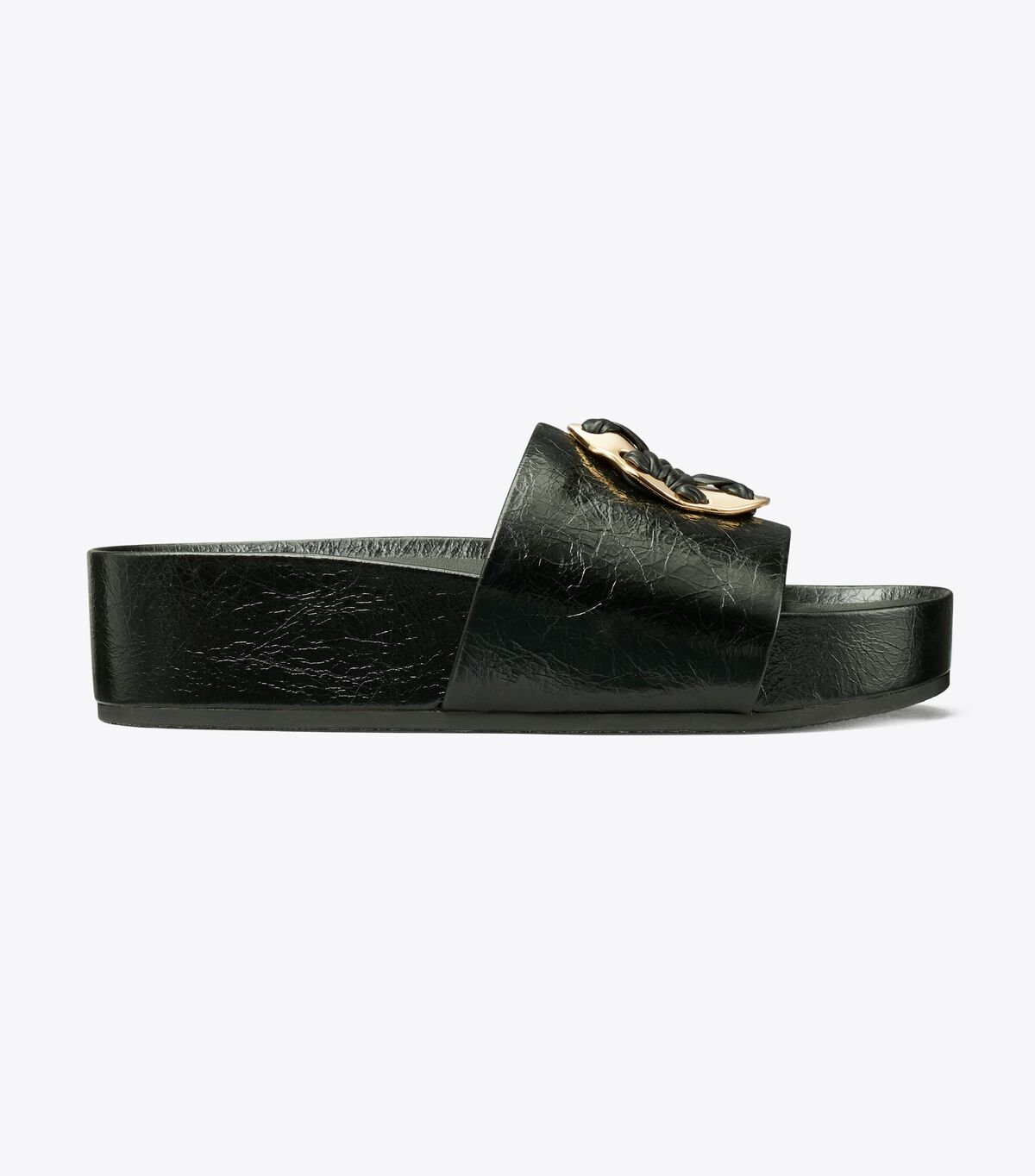 Tory Burch Black Woven Double T Sandals