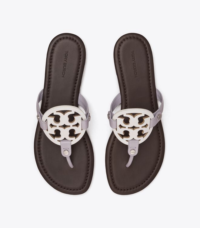 Tory Burch White Miller Leather Sandals
