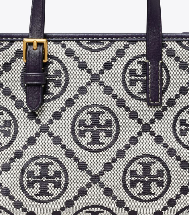 Tory Burch Navy T Monogram Square Mini Bag