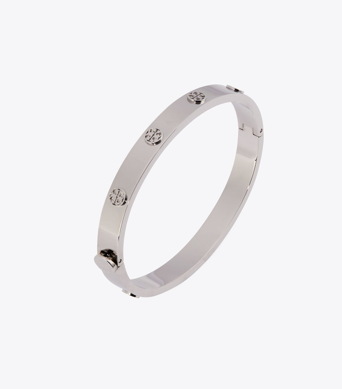 Tory Burch Silver Miller Stud Hinge 7mm Bracelet