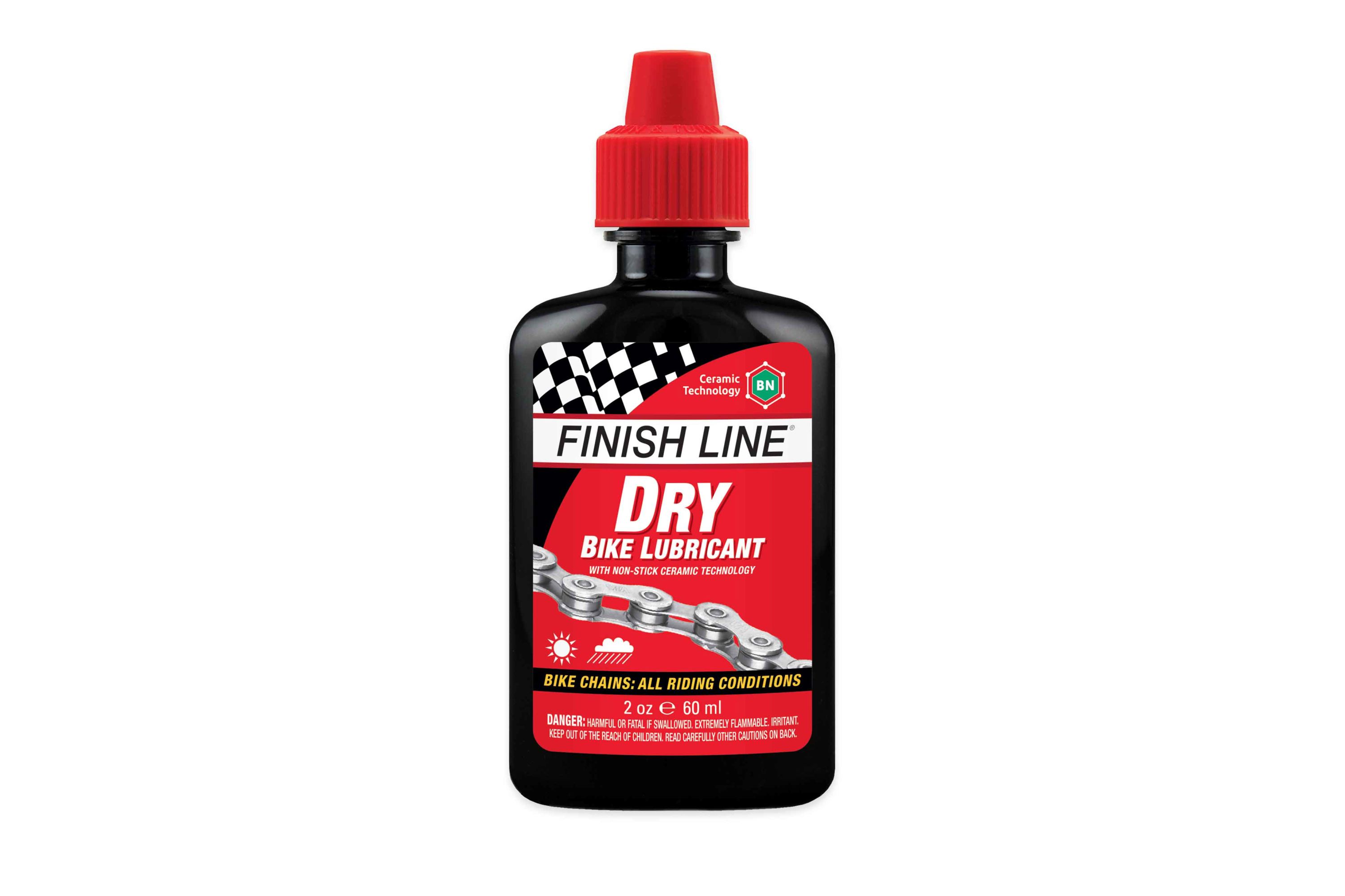 Finish Line Dry Chain Lube Ceramic BN 2oz Squeeze Bottle