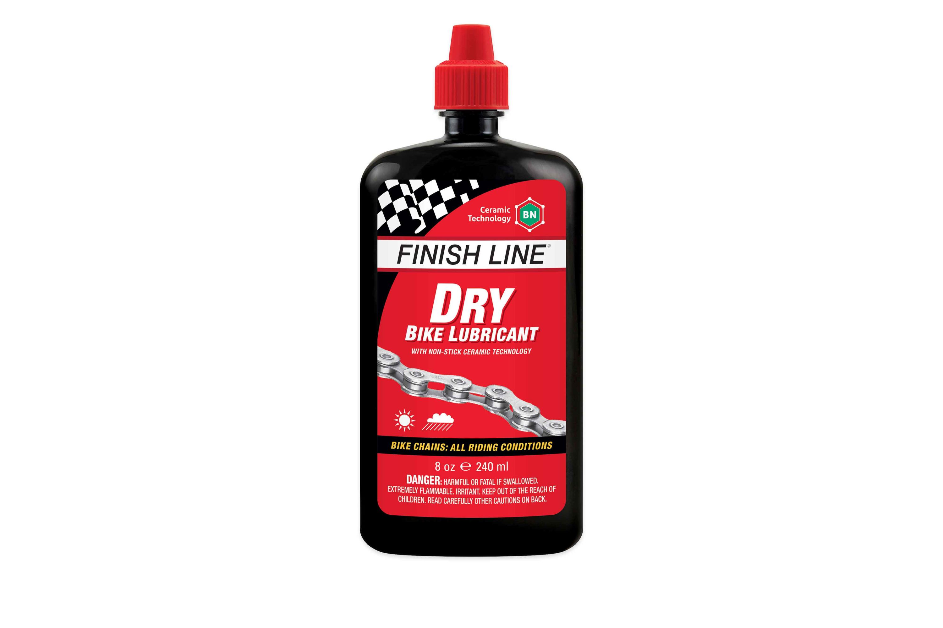 Finish Line Dry Chain Lube Ceramic BN 8oz Squeeze Bottle