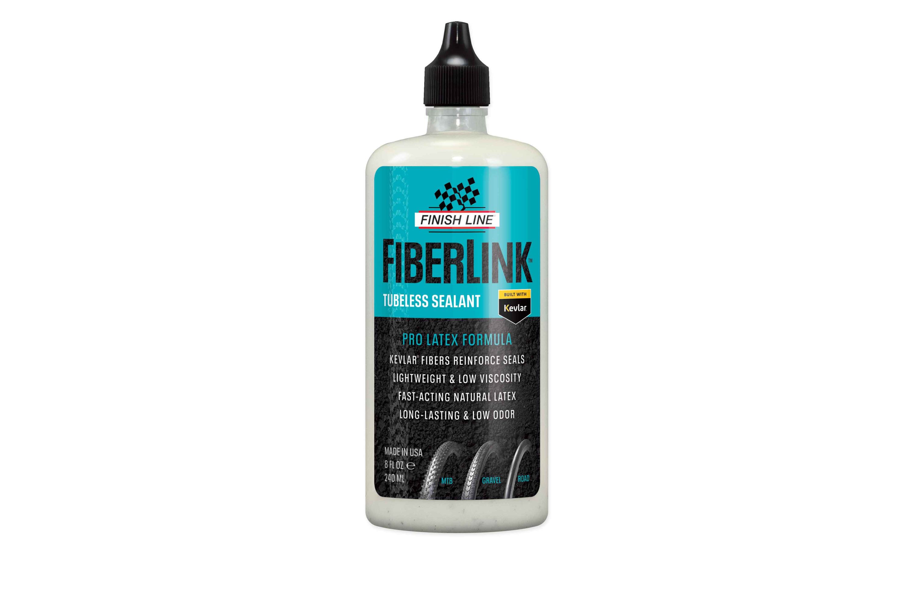 Finish Line FiberLink Tubeless Sealant: Pro Latex - 8oz - Drip Bottle