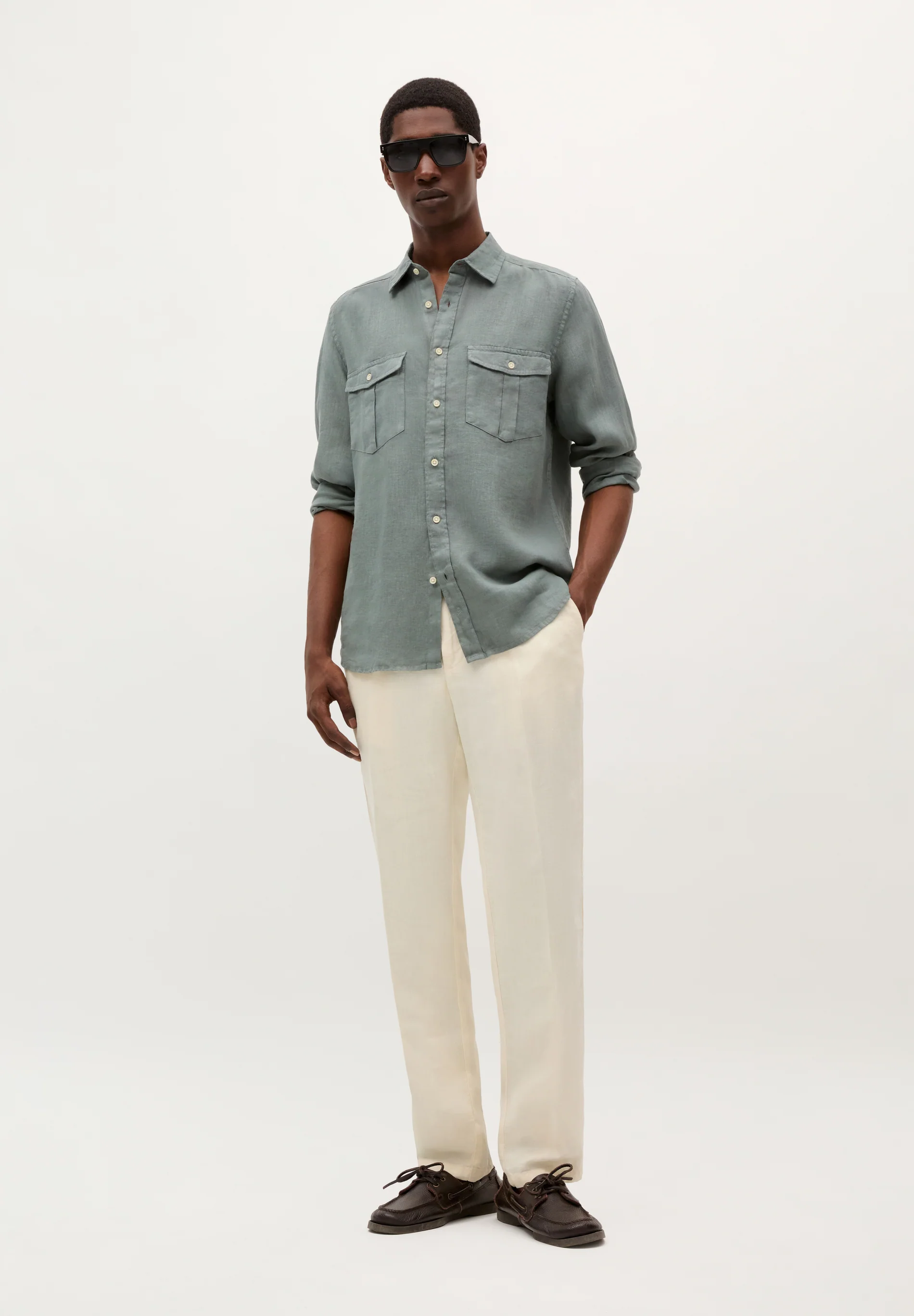 CAMISA BOLSILLOS LINO