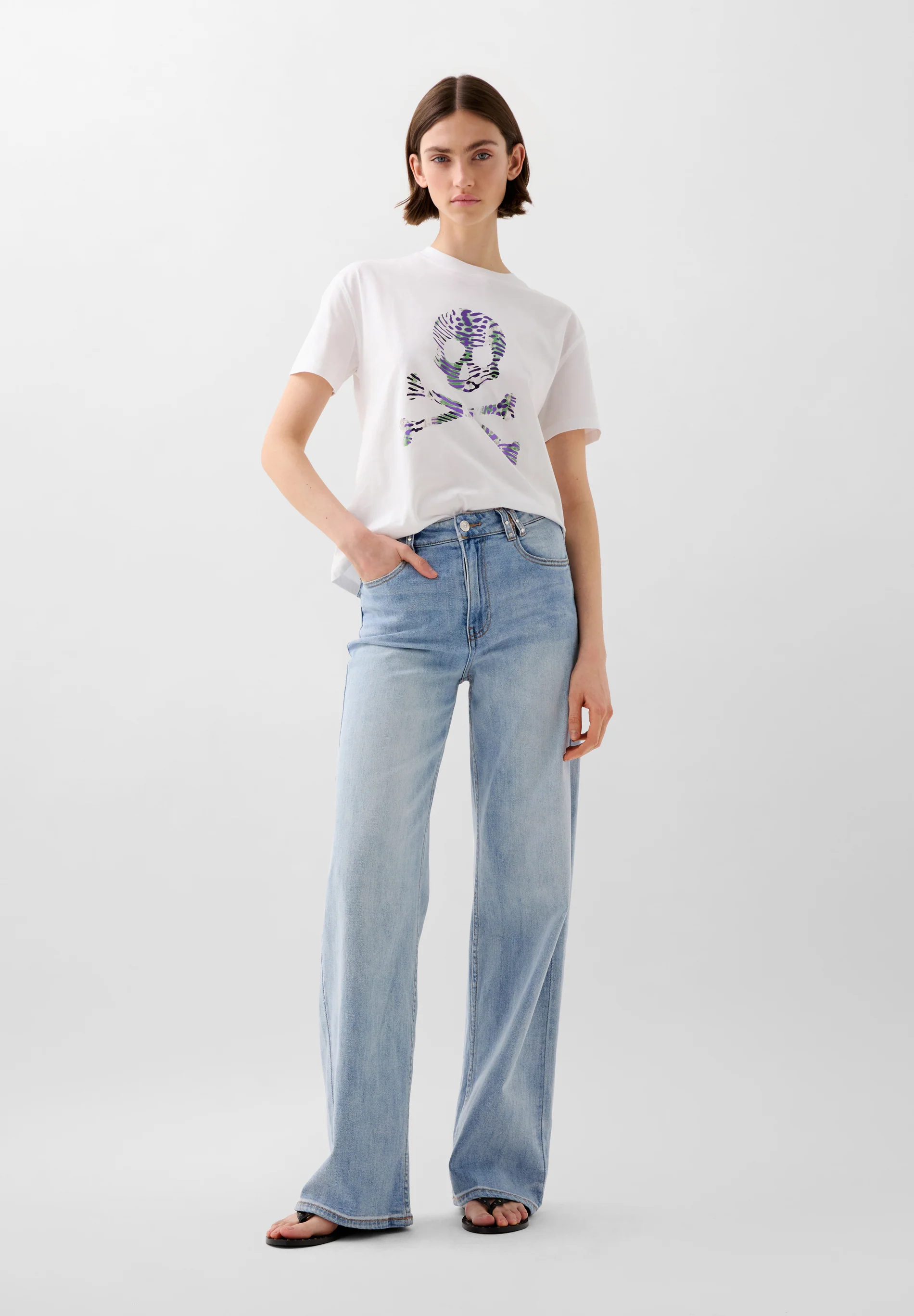CAMISETA CALAVERA ANIMAL PRINT