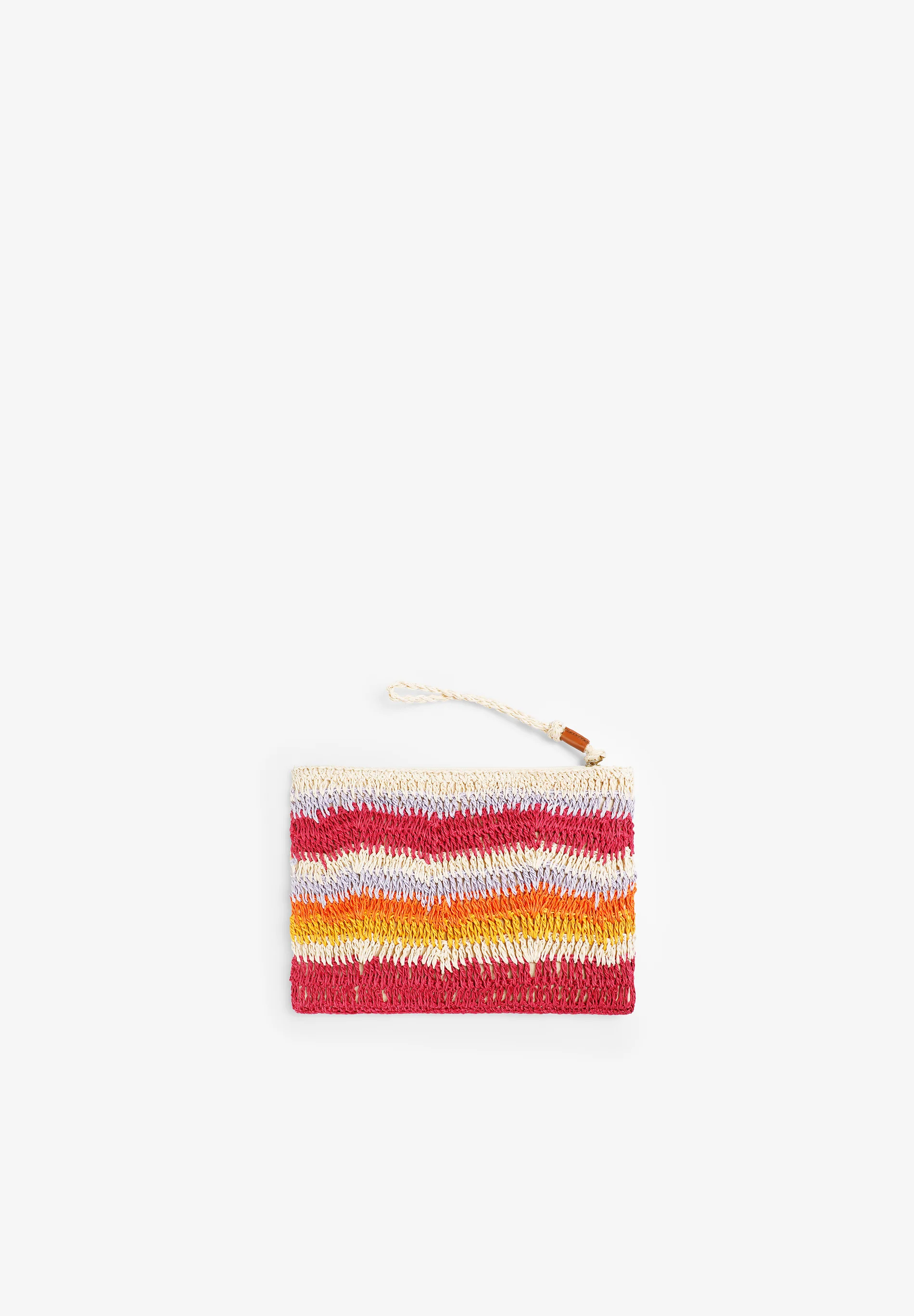 BOLSO CLUTCH RAFIA MULTICOLOR
