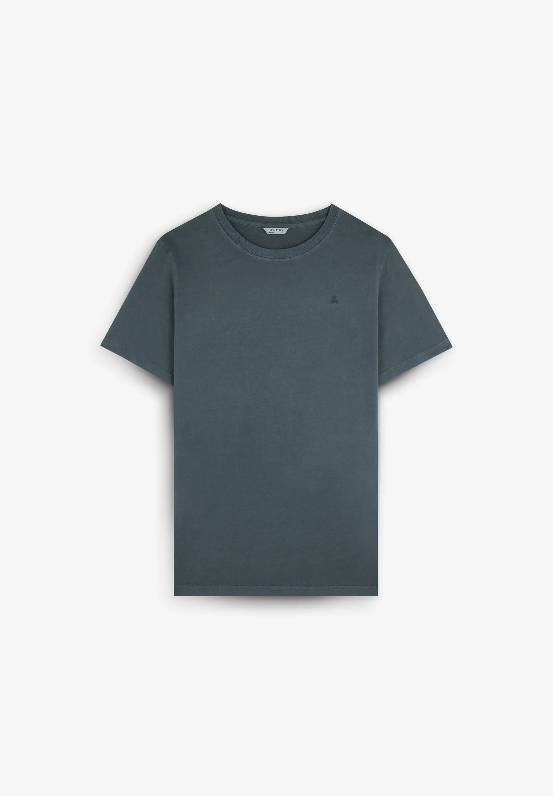 CAMISETA CALAVERA BORDADA TONO