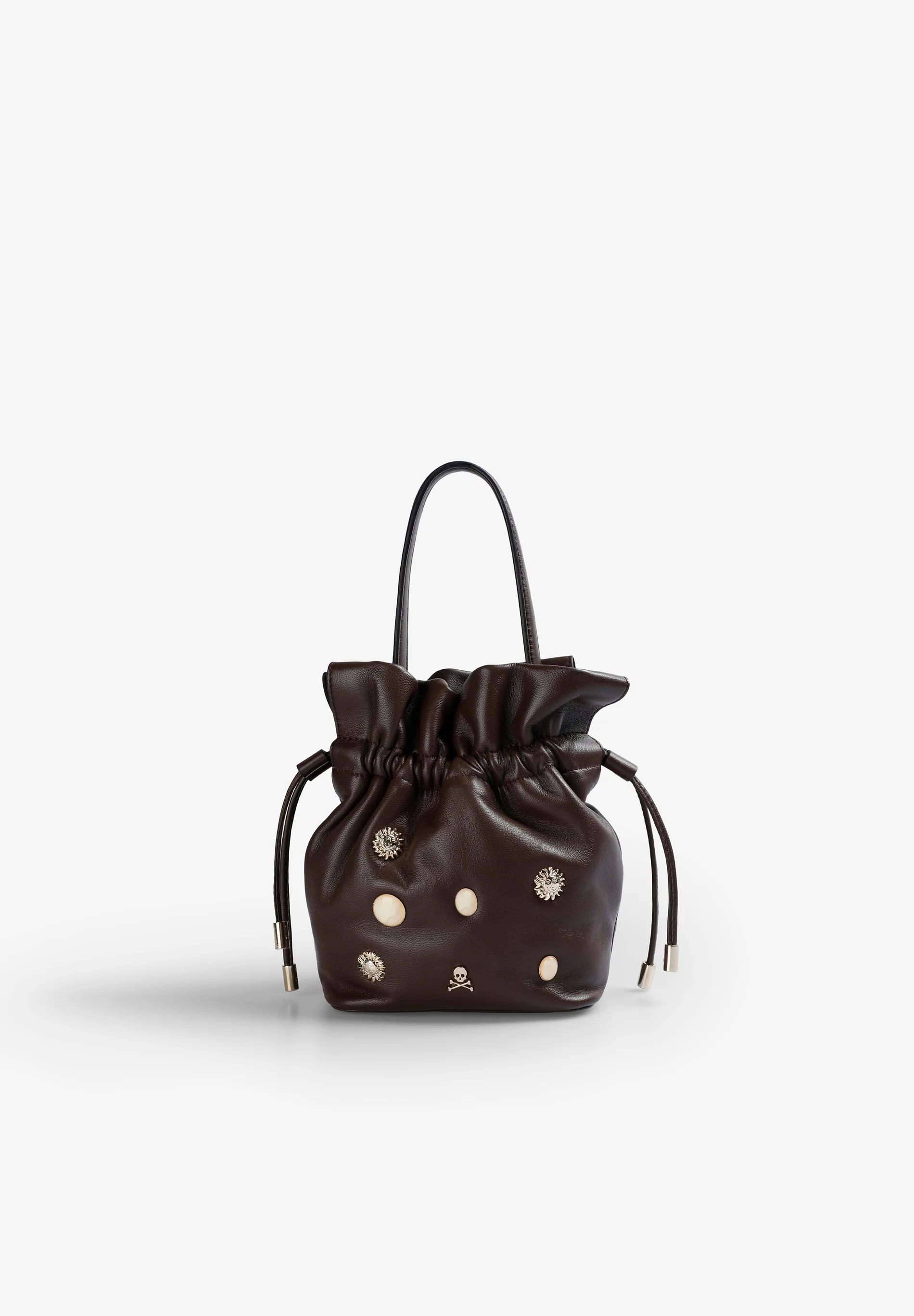 BOLSO SACO PIEL TACHUELAS