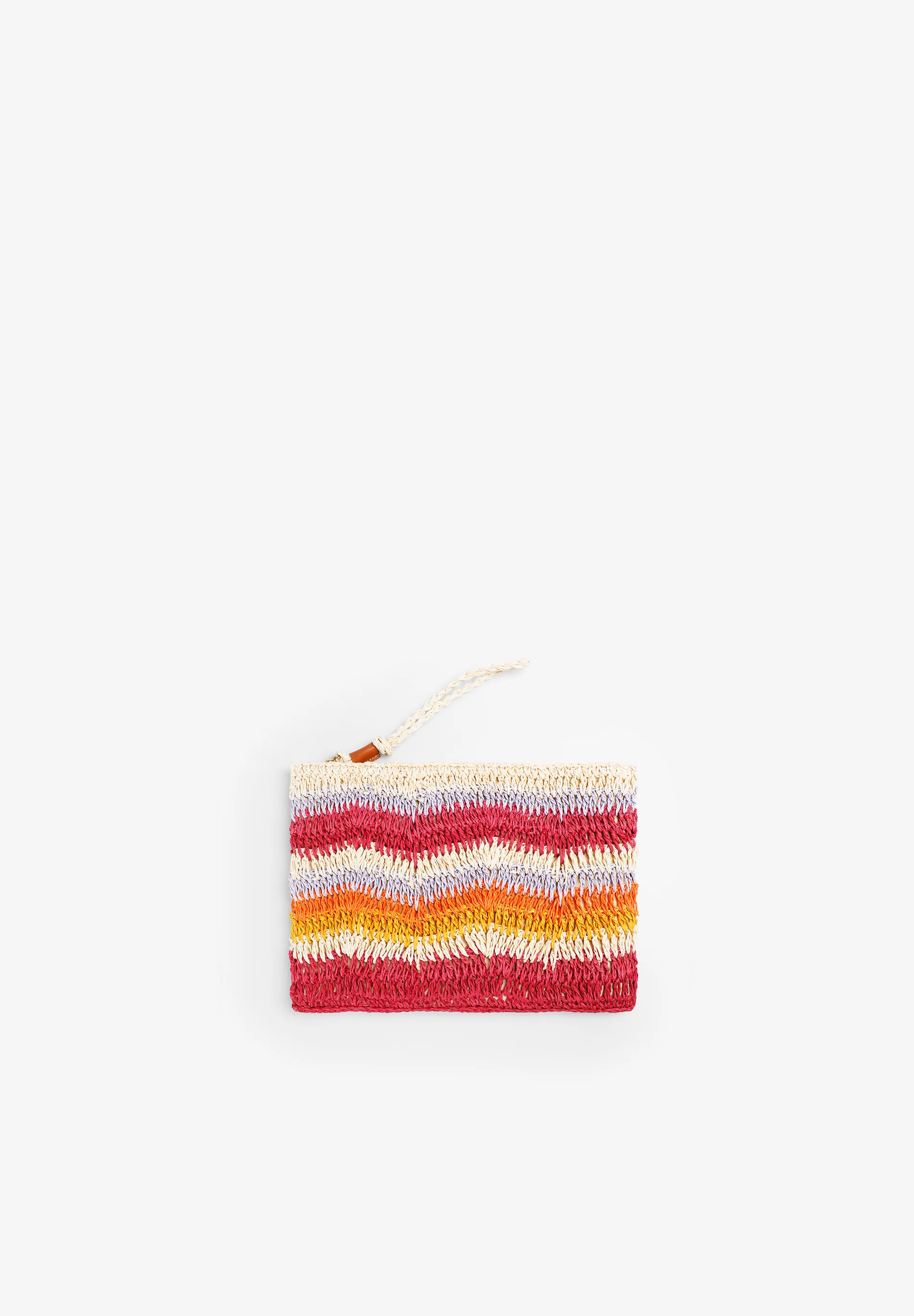 BOLSO CLUTCH RAFIA MULTICOLOR