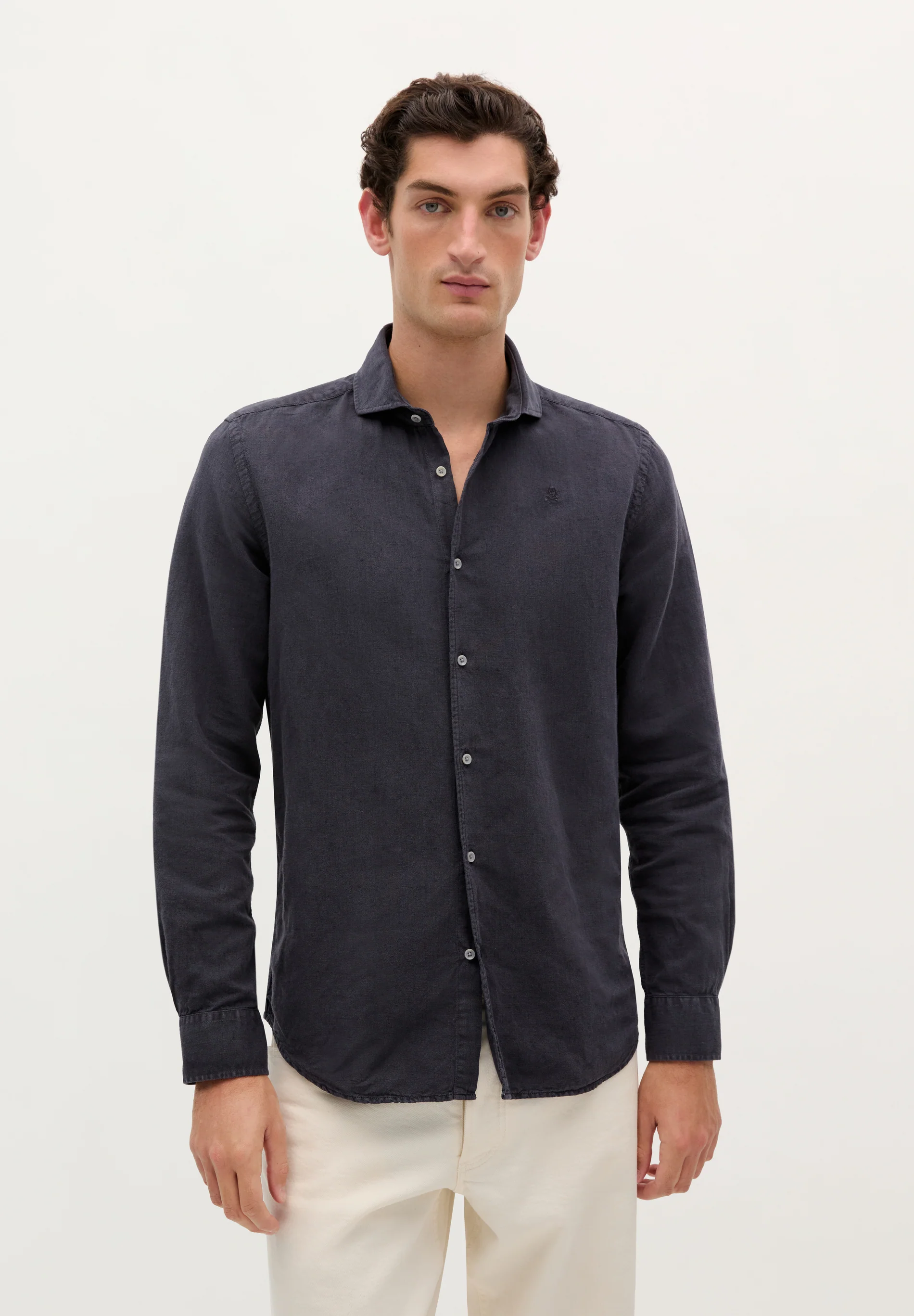 CAMISA LINO CALAVERA