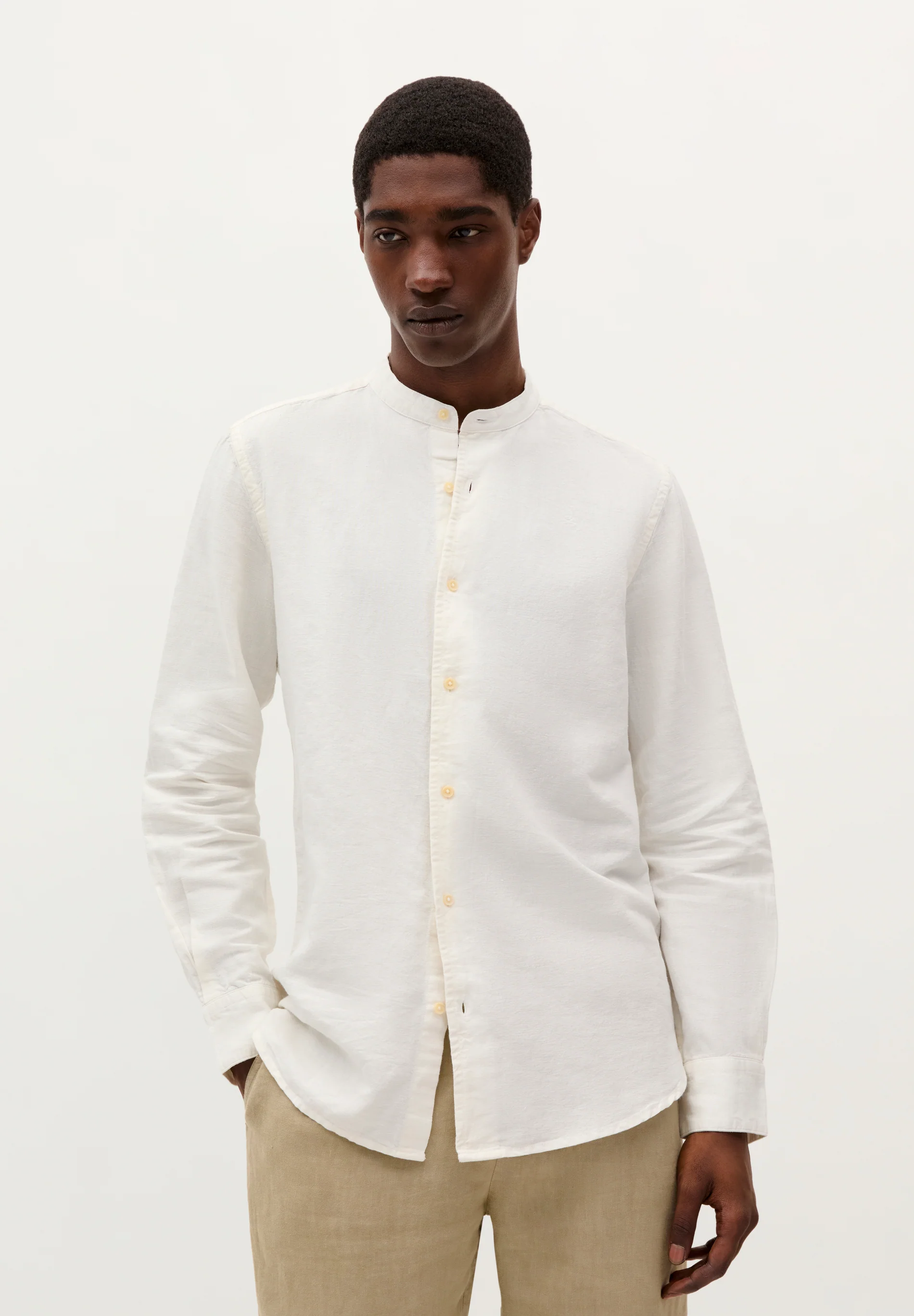 CAMISA LINO CUELLO MAO