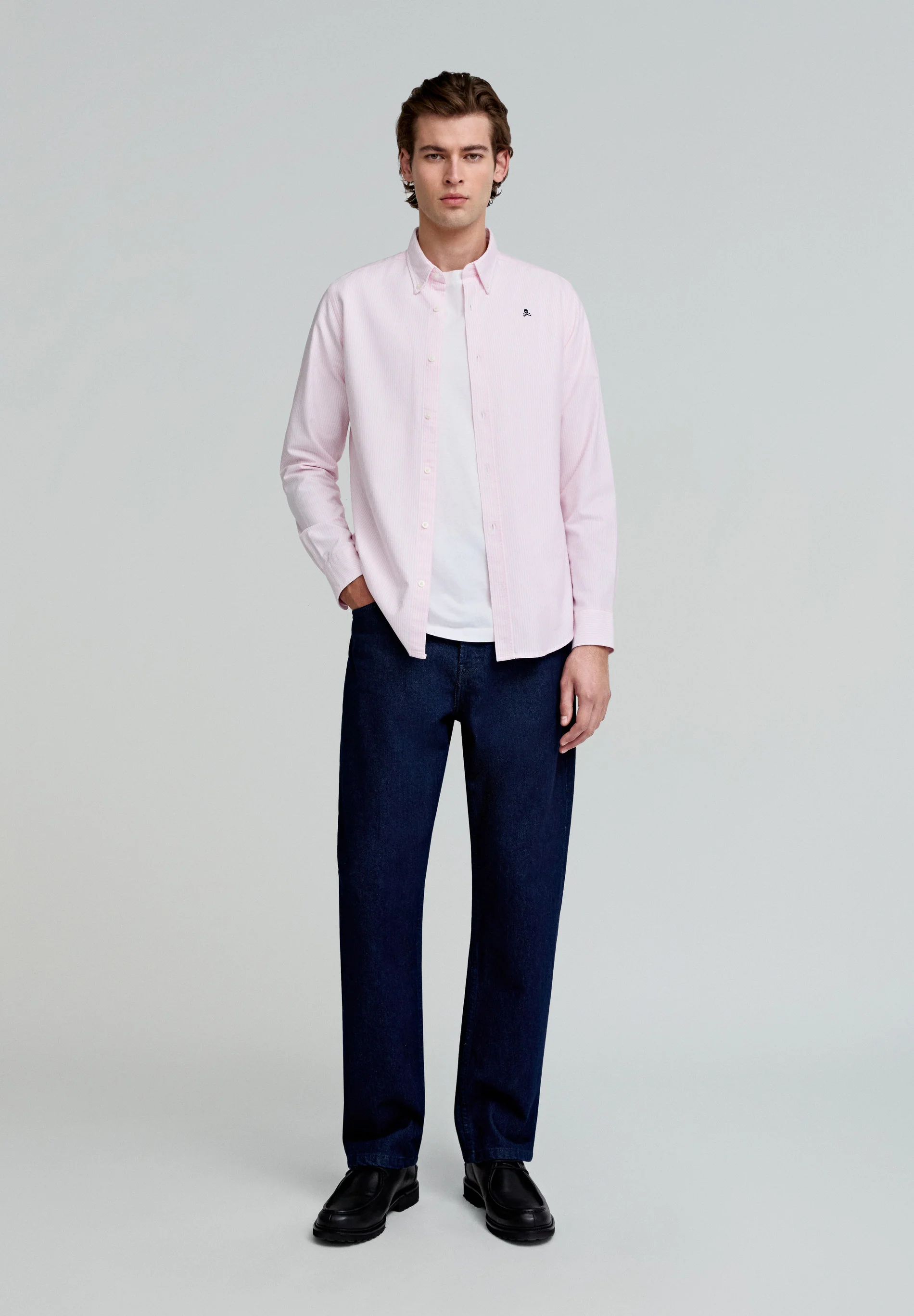 CAMISA OXFORD CALAVERA CONTRASTE